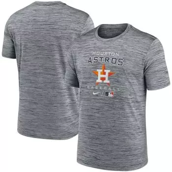 Мужская футболка Nike Charcoal Houston Astros Authentic Collection Velocity Practice Performance