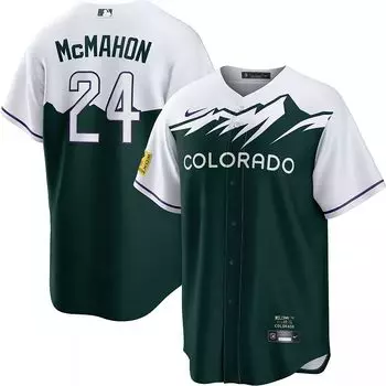 Мужская футболка Nike Colorado Rockies Ryan McMahon № 24 2023 City Connect Cool Base