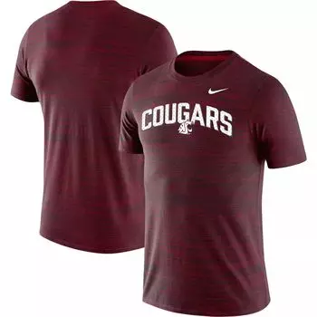 Мужская футболка Nike Crimson Washington State Cougars Sideline Velocity Performance