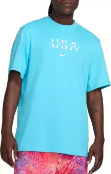Мужская футболка Nike Dri-FIT USA Primary, цвет Baltic Blue