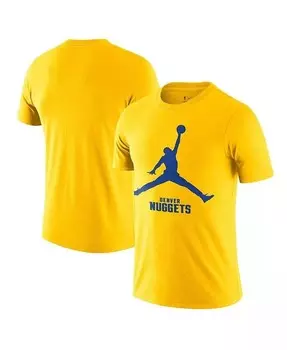 Мужская футболка Nike Gold Denver Nuggets Essential Jumpman Jordan, золотой