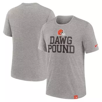 Мужская футболка Nike Heather Grey Cleveland Browns Blitz Tri-Blend, цвет Brn Grey