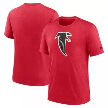 Мужская футболка Nike Heather Maroon Atlanta Falcons Rewind Logo Tri-Blend