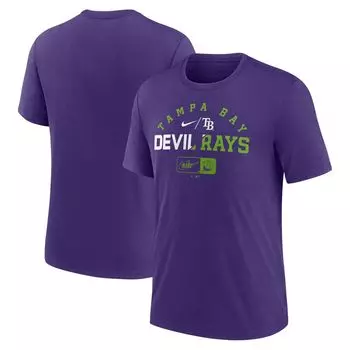 Мужская футболка Nike Heather Purple Tampa Bay Rays Rewind Review Slash Tri-Blend