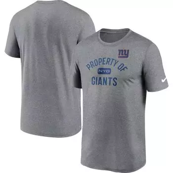 Мужская футболка Nike Heathered Charcoal New York Giants Property Of Legend Performance