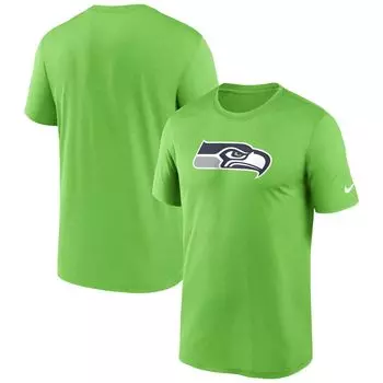 Мужская футболка Nike Neon Green Seattle Seahawks Legend Logo Performance