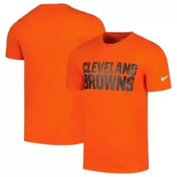 Мужская футболка Nike Orange Cleveland Browns Primetime Wordmark Essential, цвет Brn Orange
