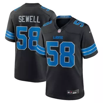 Мужская футболка Nike Penei Sewell Black Detroit Lions 2nd Alternate Game Джерси, цвет Lns Black