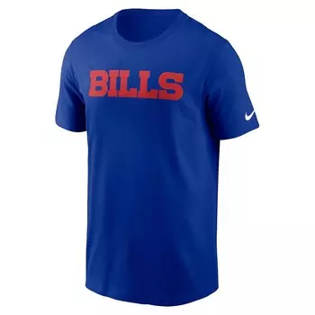 Мужская футболка Nike Royal Buffalo Bills Primetime Wordmark Essential, цвет Bil Blue