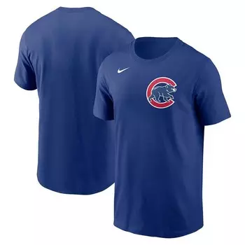 Мужская футболка Nike Royal Chicago Cubs Fuse Wordmark, цвет Cub Blue
