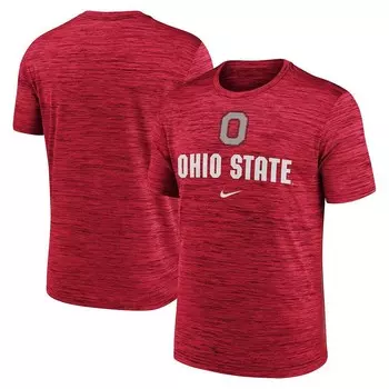 Мужская футболка Nike Scarlet Ohio State Buckeyes Primetime Velocity, цвет Osu Red