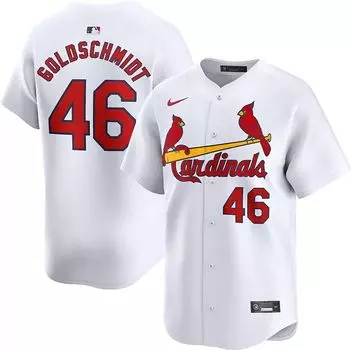 Мужская футболка Nike St. Louis Cardinals Paul Goldschmidt #46 White Limited Vapor