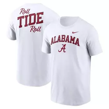 Мужская футболка Nike White Alabama Crimson Tide Blitz 2-Hit, цвет Ala White