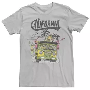 Мужская футболка Ninja Turtles California Bus Color Pop с короткими рукавами Licensed Character