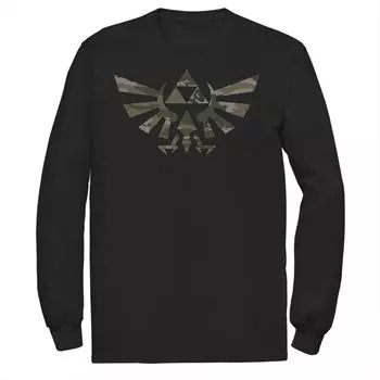 Мужская футболка Nintendo Legend of Zelda Camo Hyrule Crest Triforce Triforce Licensed Character