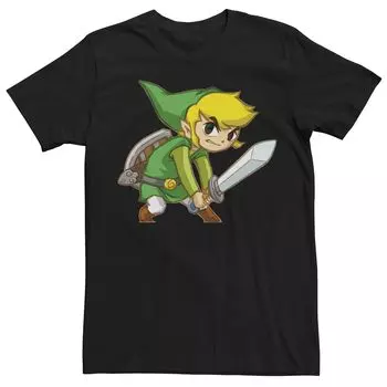 Мужская футболка Nintendo Legend Of Zelda Link Licensed Character