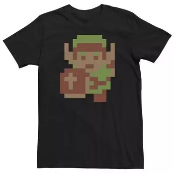 Мужская футболка Nintendo Legend Of Zelda Link Pixel Retro Licensed Character