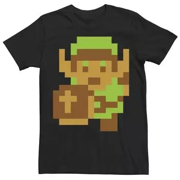 Мужская футболка Nintendo Legend Of Zelda с пиксельной графикой и портретом Licensed Character