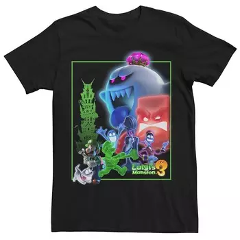 Мужская футболка Nintendo Luigi's Mansion 3 Ghost Licensed Character, черный