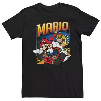 Мужская футболка Nintendo Mario Kart Bowser Mario Racing Licensed Character