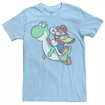 Мужская футболка Nintendo Mario Riding Yoshi с портретом Licensed Character