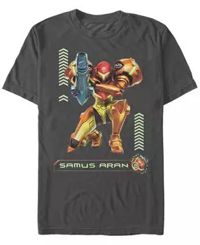 Мужская футболка nintendo metroid samus aran с коротким рукавом Fifth Sun, мульти