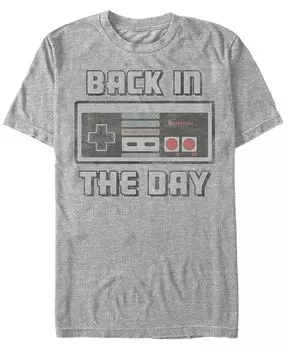 Мужская футболка Nintendo NES Controller Back in The Day с короткими рукавами Fifth Sun, серый