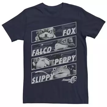 Мужская футболка Nintendo Star Fox Zero Tilted Team Group Shot Licensed Character