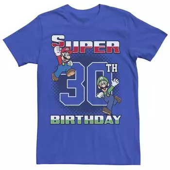 Мужская футболка Nintendo Super Mario And Luigi Super на 30-летие с портретом Licensed Character