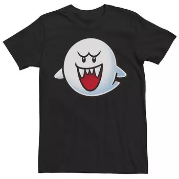 Мужская футболка Nintendo Super Mario Boo Face Licensed Character, черный