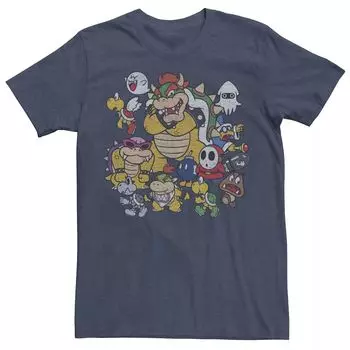 Мужская футболка Nintendo Super Mario Bowser Enemy Group Licensed Character
