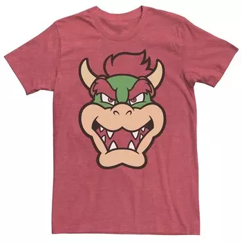 Мужская футболка Nintendo Super Mario Bowser Licensed Character, цвет Red Heather