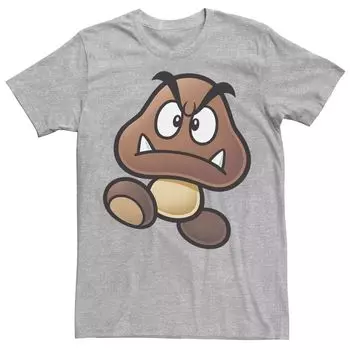 Мужская футболка Nintendo Super Mario Goomba с большим лицом Licensed Character