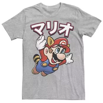 Мужская футболка Nintendo Super Mario Raccoon Kanji Licensed Character