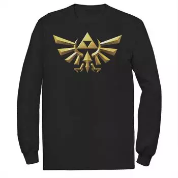 Мужская футболка Nintendo Zelda Hyrule Crest Iconic Golden Triforce Licensed Character