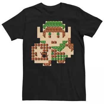 Мужская футболка Nintendo Zelda Link Portrait с 8-битной картой Licensed Character