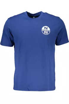 Мужская футболка North Sails хлопковая однотонная с логотипом, синий