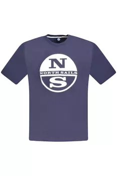 Мужская футболка North Sails хлопковая с контрастным принтом, темно-синий