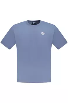 Мужская футболка North Sails хлопковая с логотипом на груди, светло-синий