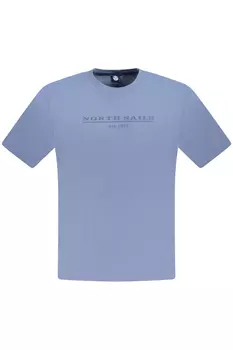Мужская футболка North Sails хлопковая с надписью, светло-синий