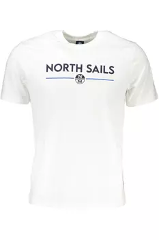 Мужская футболка North Sails хлопковая с принтом на груди, белый