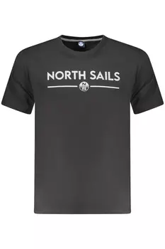 Мужская футболка North Sails хлопковая с принтом на груди, черный