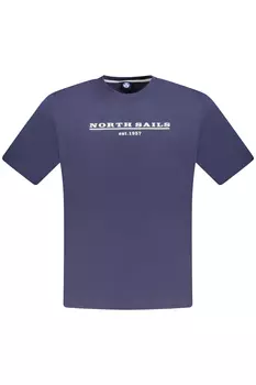 Мужская футболка North Sails с коротким рукавом и надписью, синий