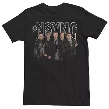 Мужская футболка Nsync с выцветшим логотипом Licensed Character