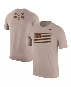 Мужская футболка oatmeal army black knights rivalry flag 2-hit performance Nike, мульти