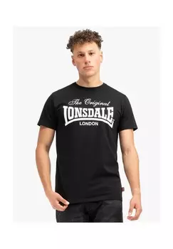 Мужская футболка обычного кроя COLSBROOKE LONSDALE, черно-белый