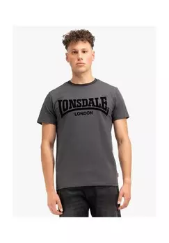 Мужская футболка обычного кроя POTTERNEWTON LONSDALE, цвет Anthracite/black