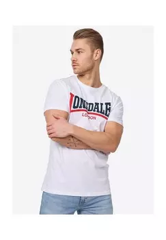 Мужская футболка обычного кроя TWO TONE LONSDALE, белый