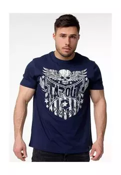 Мужская футболка обычного кроя WESTLAKE TAPOUT, темно-сине-белый
