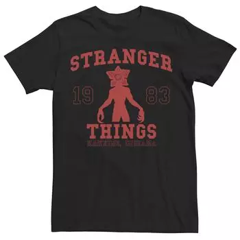 Мужская футболка «Очень странные дела» Demogorgon Collegiate 1983 года Hawkins Indiana Licensed Character